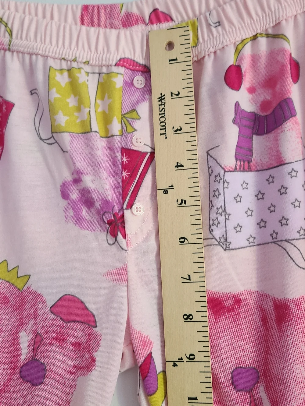 GAP Pink Bear Headphone Pocket Pajama Set Size 14 Girls